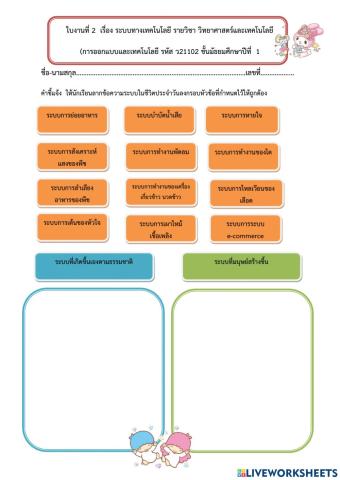 ระบบเทคโนโลยี