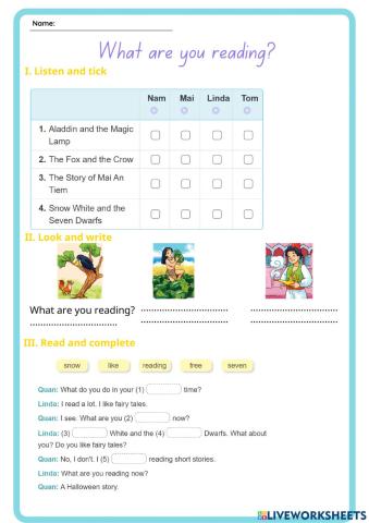 Unit 8 what are you reading? Lesson 1