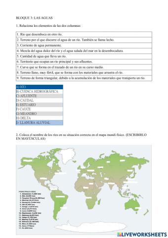 Las aguas (geografía) 1º eso
