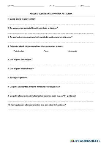 Ahozko eta idatzizko ulermena