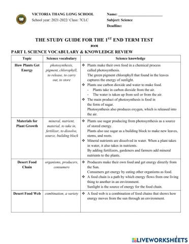 7clc-science-study guide-1st end term