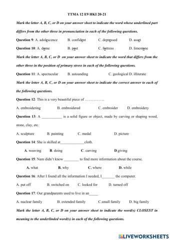 E9 ttma 12 hki 20-21