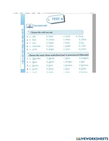Grade 6- Part 3- Test A+B