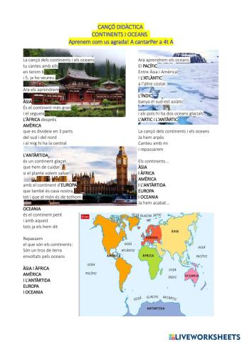 Cançó dels continents i els oceans