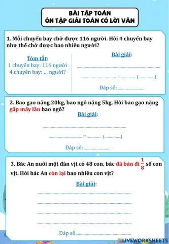 Bài tập Toán ngày 14.12