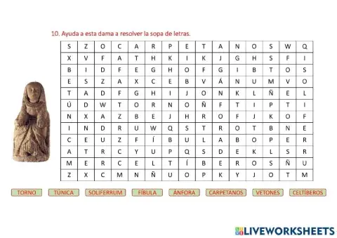 Sopa de letras íberos