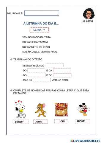 Letra y