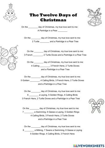 Twelve days of Christmas