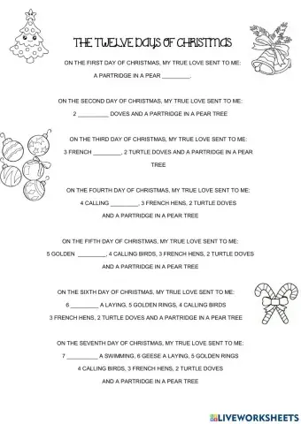 Twelve days of christmas