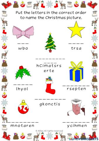 Christmas VCB Activity 2D