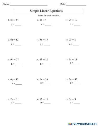 Solving Equations Using Algebra