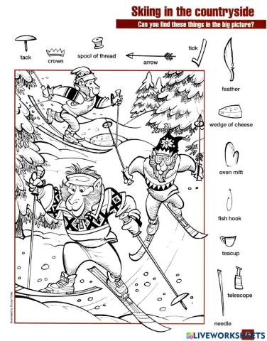 Skiing in the countryside