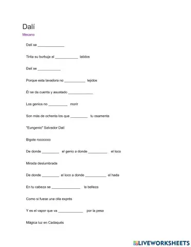 Dali - Cancion Mecanografíalo