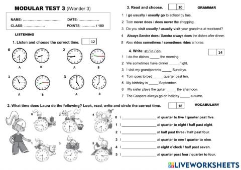 Module test 3 (iWonder 3)