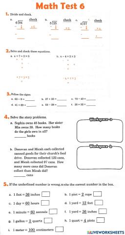 Math Test 6