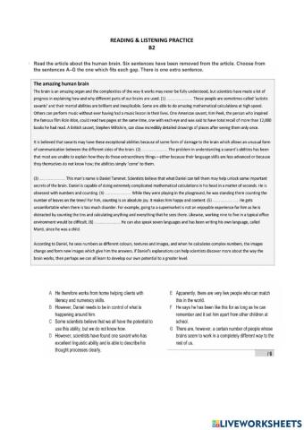 Listening & reading practice B2