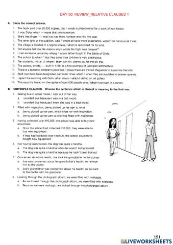 G8 day 50 Relative clauses 1