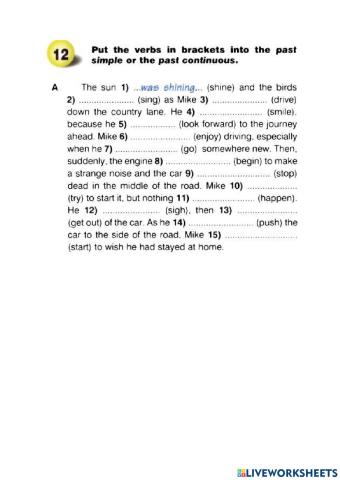 Past Simple vs Past Continuous