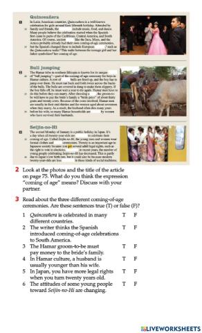 Reading about coming of afe