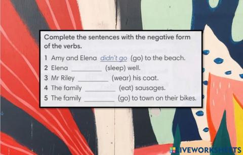 Past simple negative