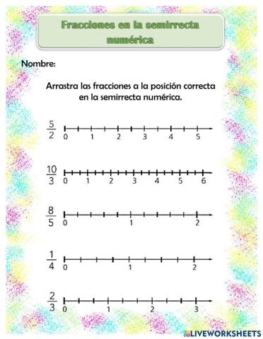 Fracciones en la semirrecta