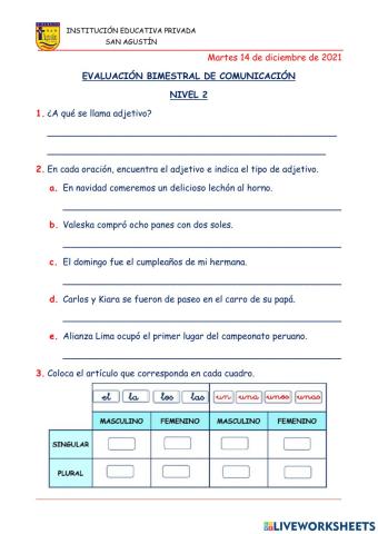 Evaluación de comunicación