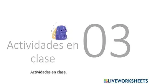 Actividad en clase octavo