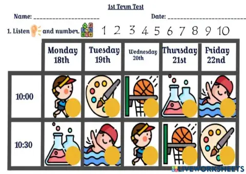 Listening test 3rd grade