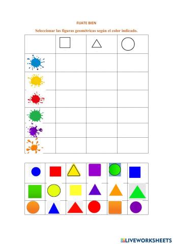 Colores y figuras geométricas