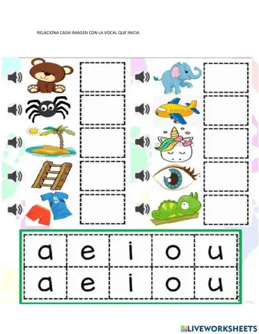 Relacionando las vocales