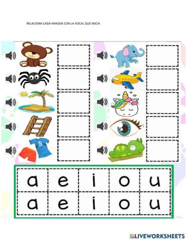 Relacionando las vocales