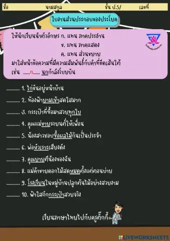 หน้าที่ของคำในประโยค