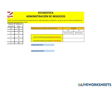 Coeficiente de Correlación (excel)  5