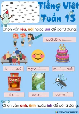 Tiếng việt: ôn tập tuần 15