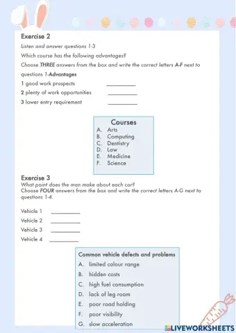 Multiple choice and map