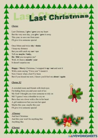 Taylor Swift - Last Christmas lyrics