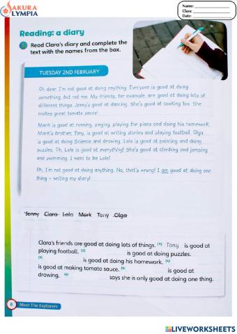 Super Minds 3 Unit 2 Reading