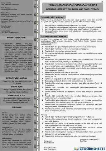 E-LKPD Masa Praaksara