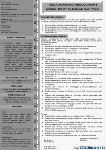 E-LKPD Masa Praaksara