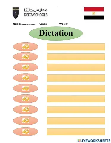 Dictation sheet