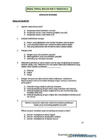 Modul Hebat Edisi 2021 Biologi Tingkatan 4 Bab 11