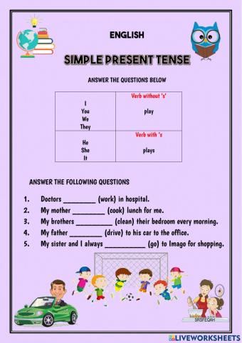 Simple present tense