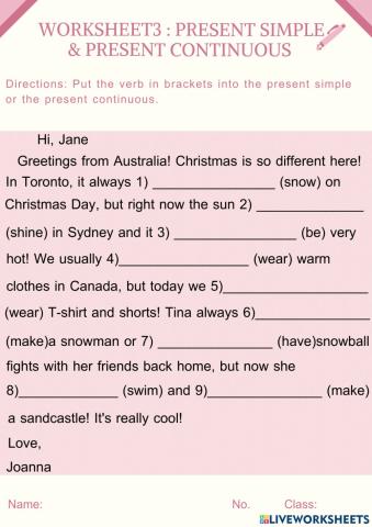 Present simple & Present continuous