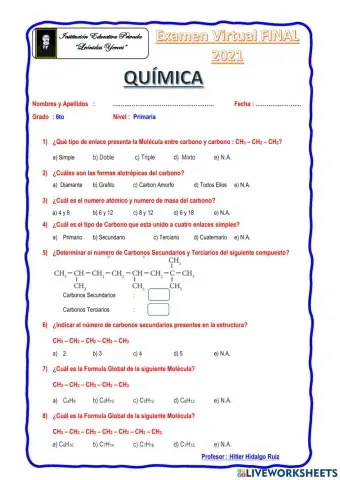 Química 6to Primaria