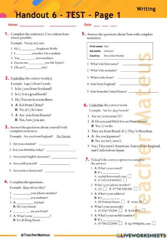 Handout 6 - TEST - Page 1