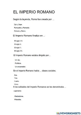 El imperio romano
