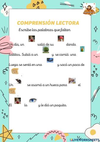 Completa las palabras que faltan