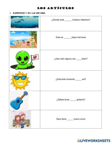 Artículos Definidos e Indefinidos