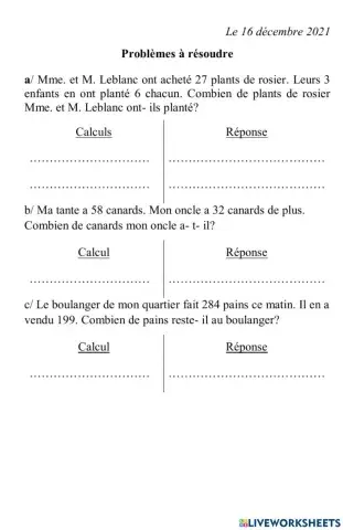 Résoudre des problèmes