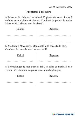 Résoudre des problèmes